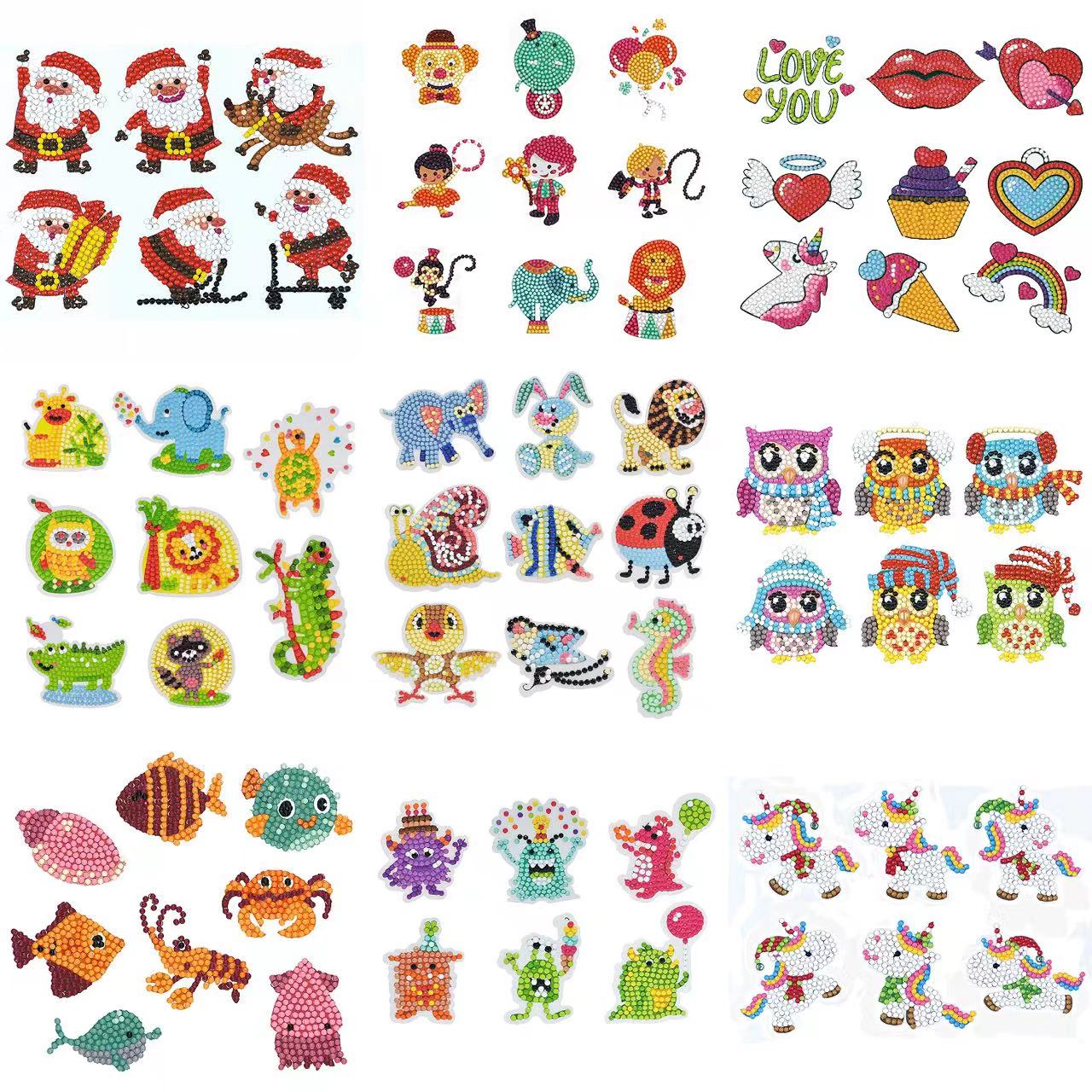 Resin Art Painting - Stiker lukisan berlian 5D DIY pola
