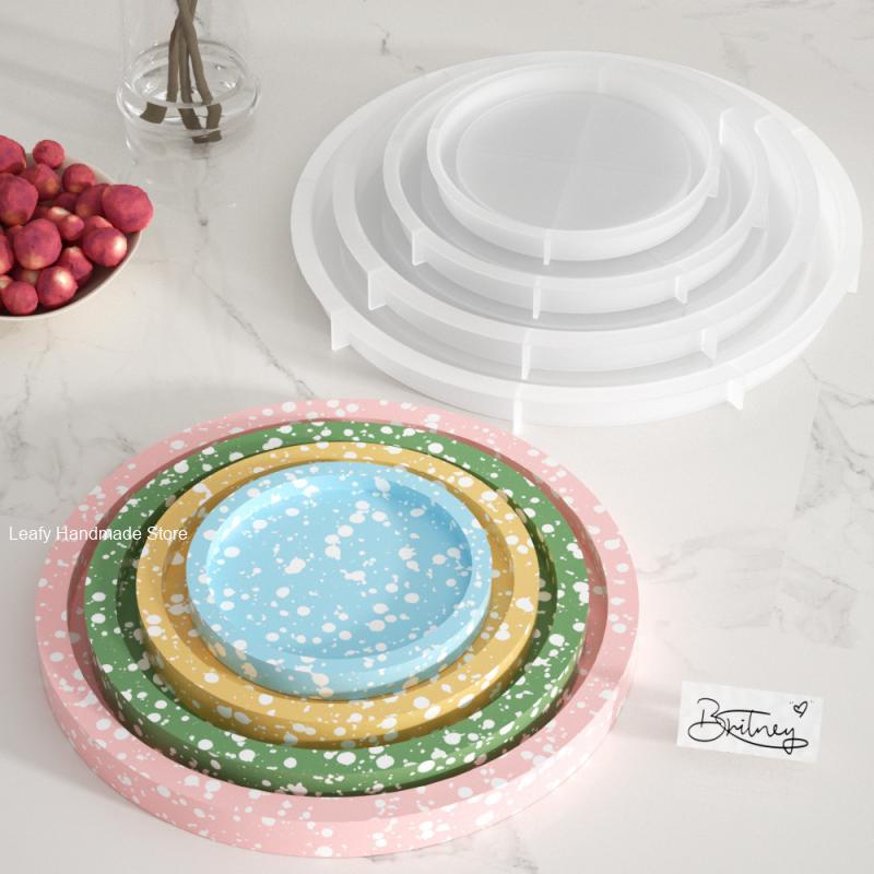 Tray Mold Rectangle - 4 jenis cetakan silikon nampan Bundar