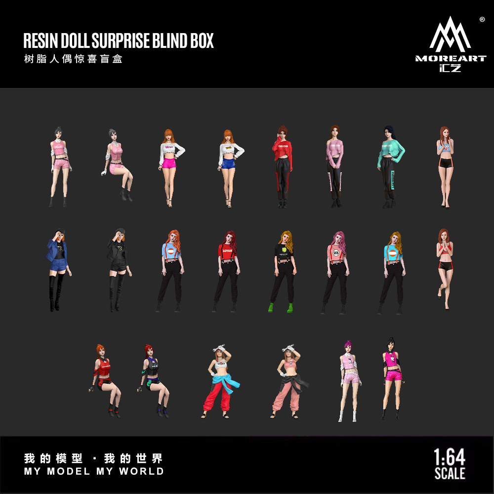 Resin Art Box - Figur Resin Buatan Tangan 1:64 Blind