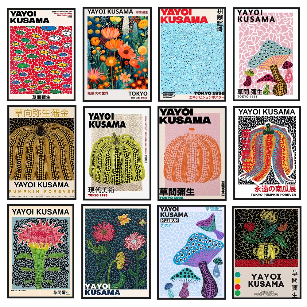 Resin Art Images - Poster Seni Yayoi Kusama, Seni Gambar