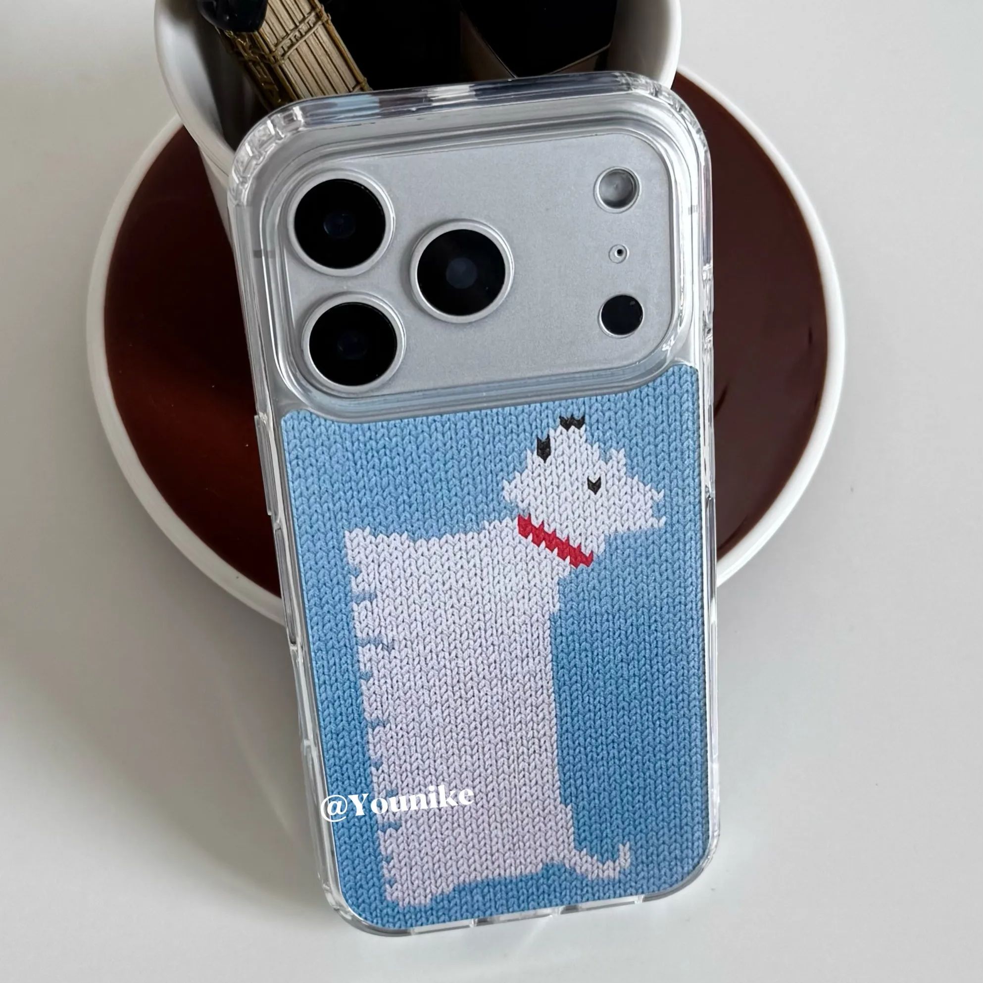 Resin Art Phone Case - Casing HP Lucu Motif Anjing Western