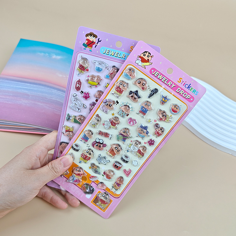 Resin Art Phone Case - Stiker Resin 3D Kartun Crayon Shinchan,