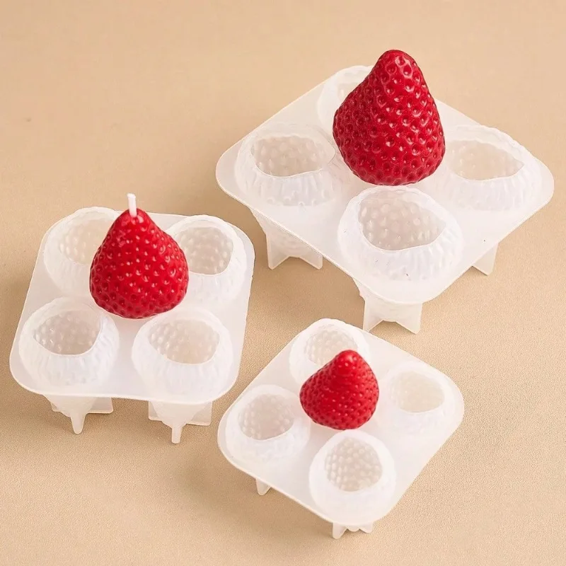 Resin Art Heat Gun - Cetakan Lilin Silikon Stroberi 3D BARU