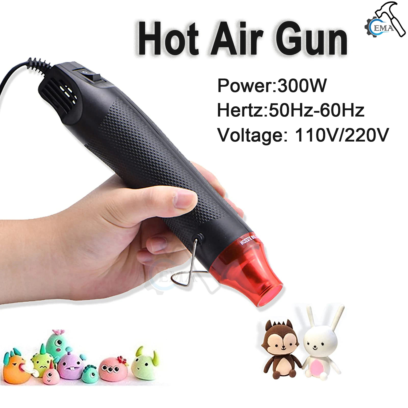 Resin Art Heat Gun - Pistol udara panas standar US EU