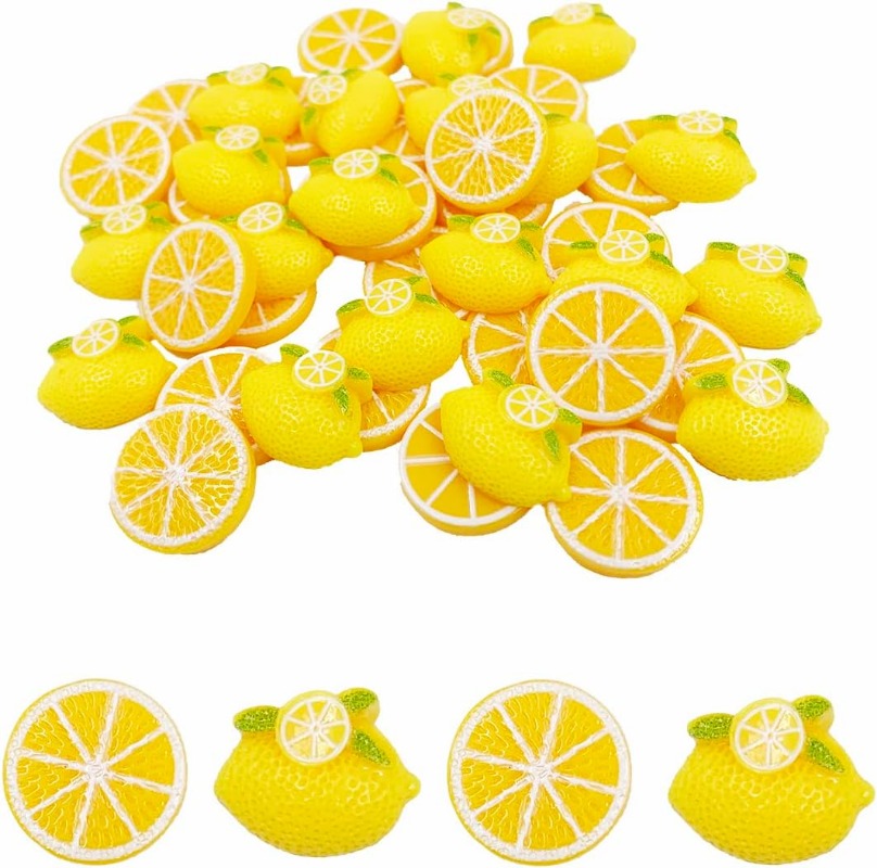 Resin Art Phone Case - 30 buah manik-manik Flatback Resin buah
