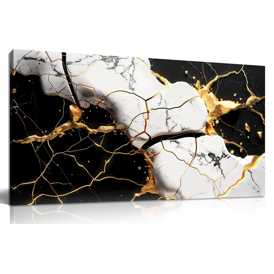 Resin Art Images - Tekstur Emas Hitam Gambar Abstrak Seni