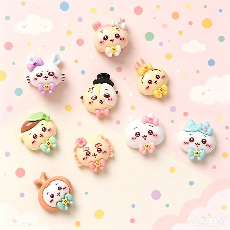 Resin Art Phone Case - Aksesoris Resin Kartun Yiji DIY, Perhiasan
