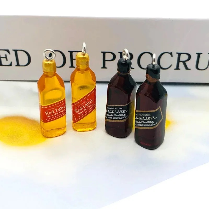 Resin Art Box - 10 Buah Liontin Resin Botol Wine