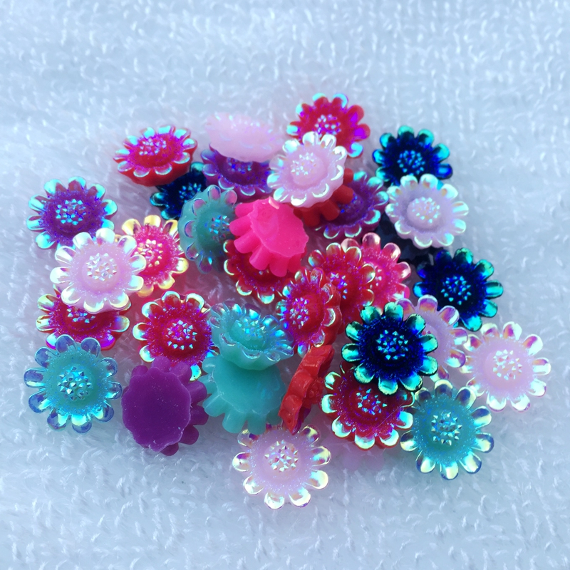 Resin Art Design For Wedding - 12Mm AB Resin Desain Bunga Berlian