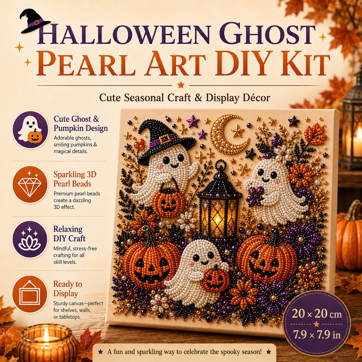 @Halloween Ghost Pearl Art Kit - Resin Art For Beginner ulasan dan harga