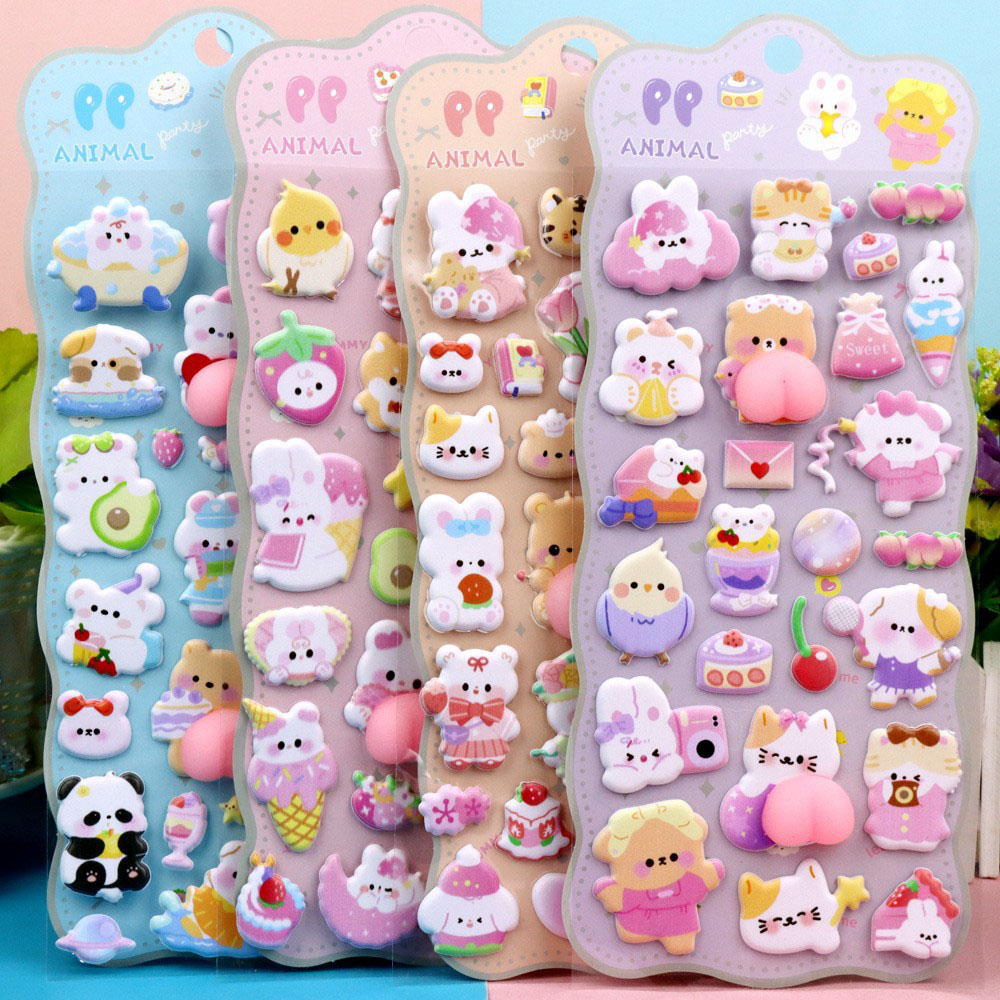 2/4 Buah Stiker 3D Lembut Bent - Resin Art Phone Case ulasan dan harga