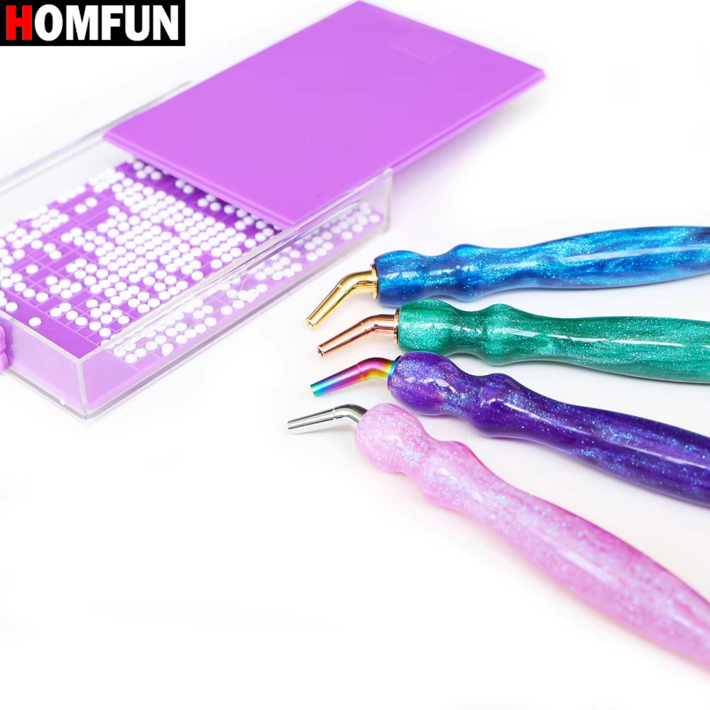HOMFUN Set pena lukis berlian  - Resin Art Purple ulasan dan harga