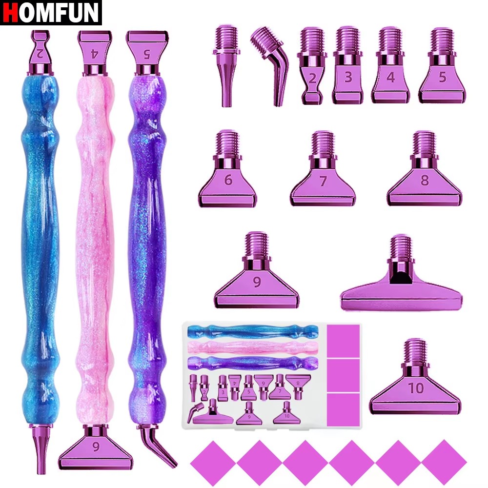 HOMFUN Set pena lukis berlian  - Resin Art Purple ulasan dan harga
