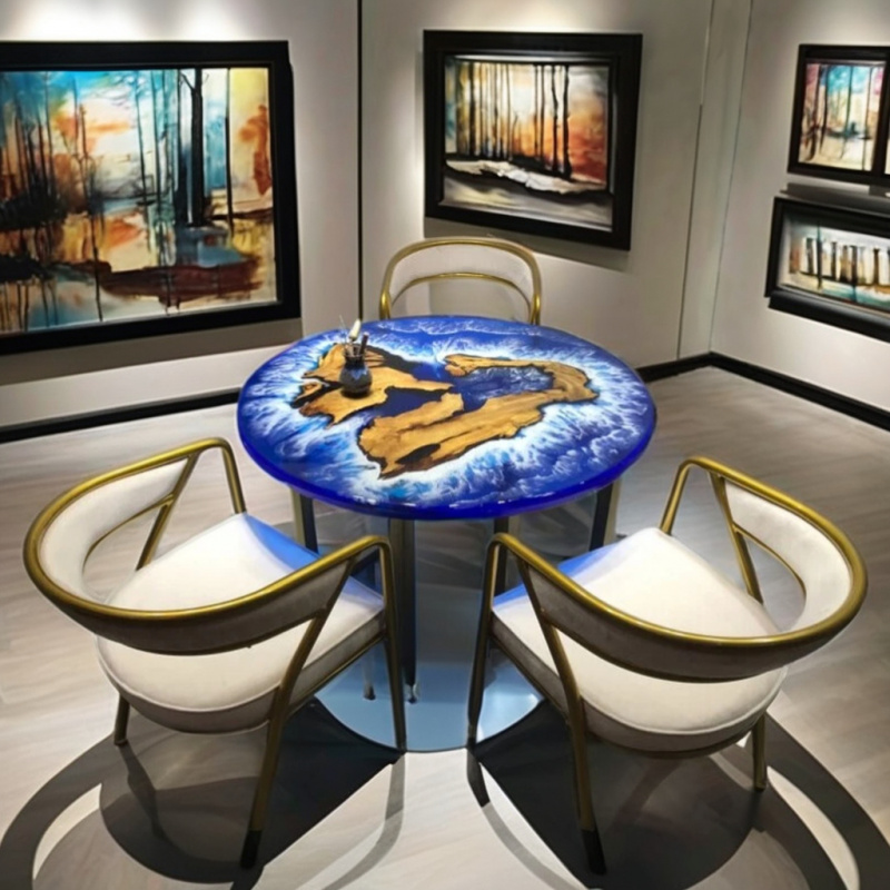Meja Makan Resin Modern Custom - Resin Art Design For Wedding ulasan dan harga