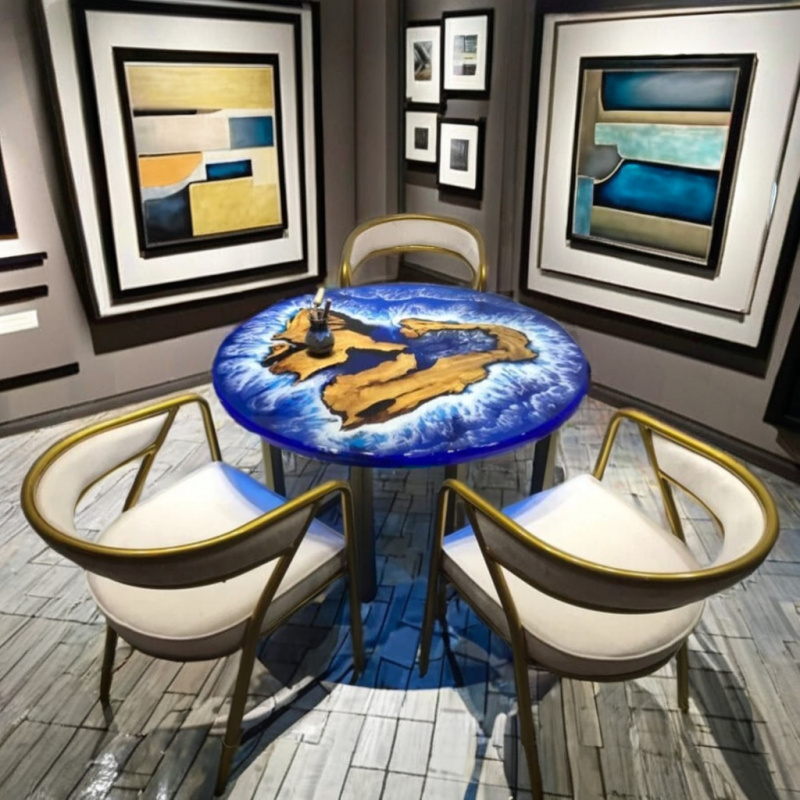 Meja Makan Resin Modern Custom - Resin Art Design For Wedding ulasan dan harga