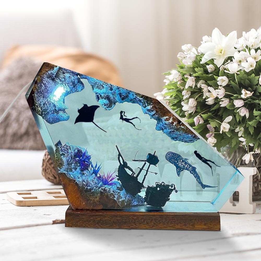 Seni Kayu Resin Laut Desain Be - Resin Art Design For Wedding ulasan dan harga