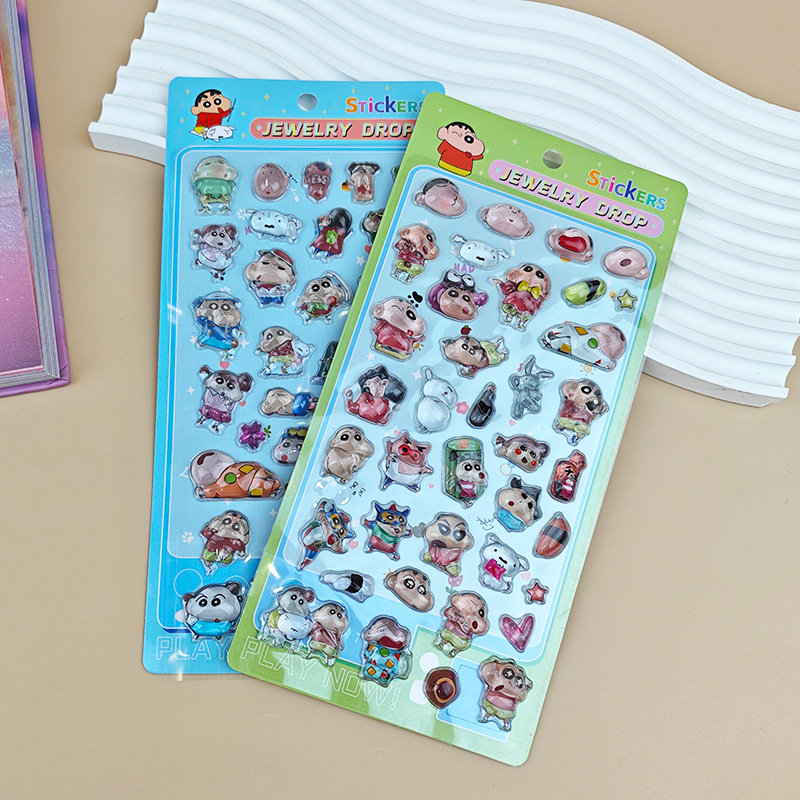 Stiker Resin 3D Kartun Crayon  - Resin Art Phone Case ulasan dan harga