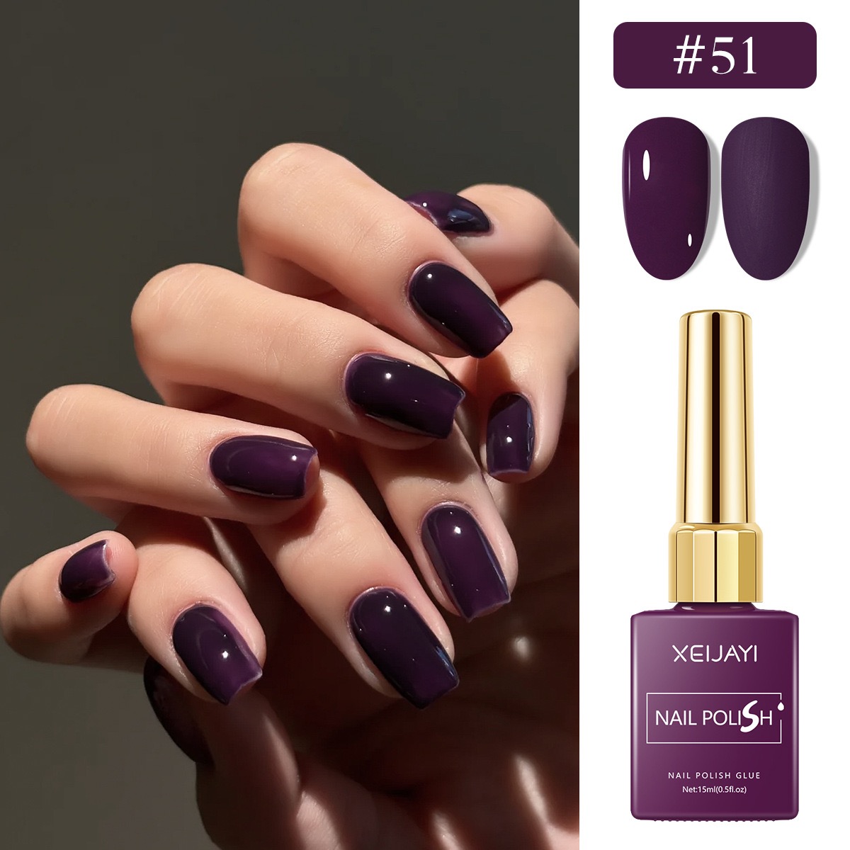 6 Buah/Set 15Ml Cat Kuku Gel 6 - Resin Art Purple ulasan dan harga
