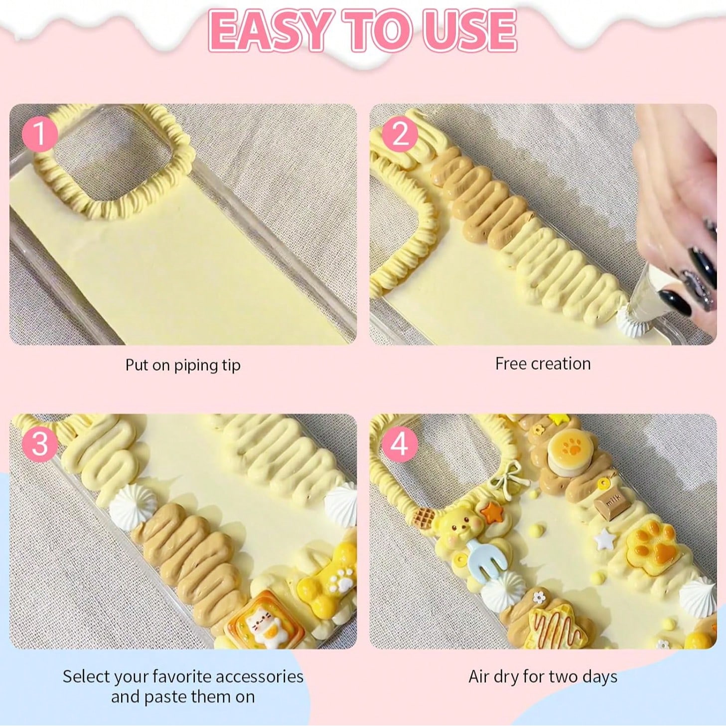 Lem Krim Seri Multi Warna (50m - Resin Art Phone Case ulasan dan harga