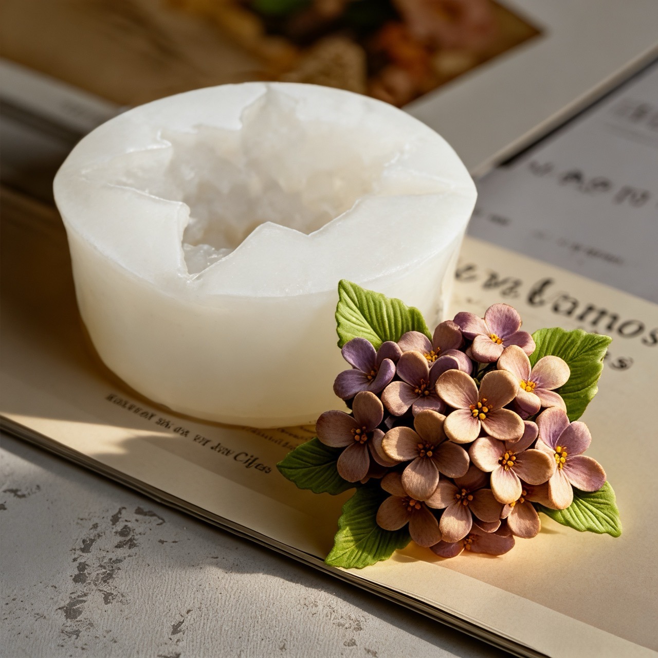 2 Buah Cetakan Silikon Bunga M - Resin Art Design For Wedding ulasan dan harga