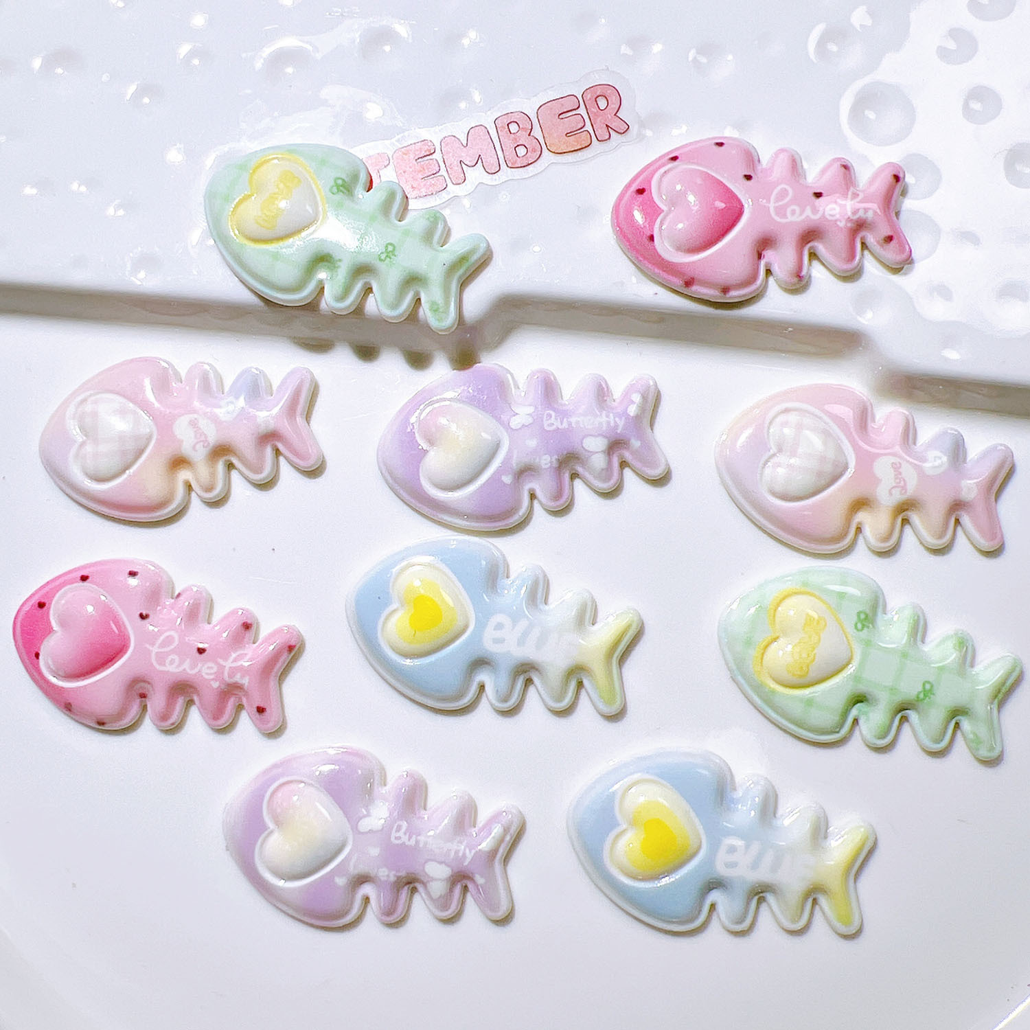 20 buah akrilik tulang ikan Pl - Resin Art Phone Case ulasan dan harga