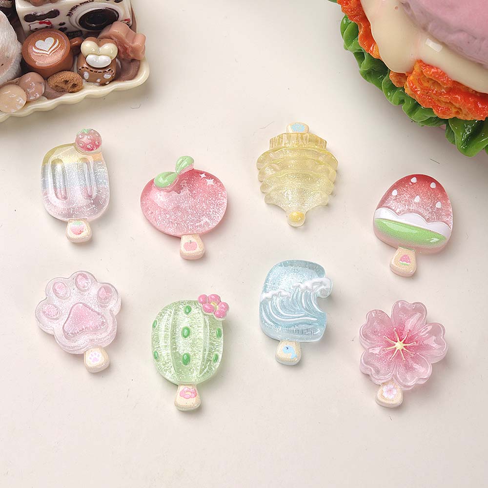 10pcs Aksesoris Resin Es Krim  - Resin Art Phone Case ulasan dan harga